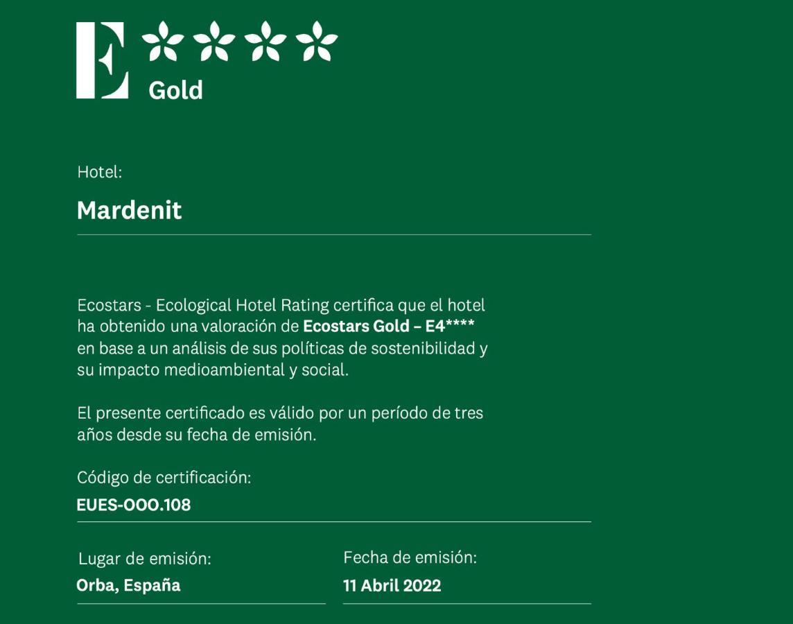 Mardenit Hotel Boutique (Adults Only) Orba Bagian luar foto